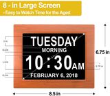 8 adaptateur blanc électronique de l'horloge de jour d'alarme de calendrier perpétuel de brochure de pouce de bureau visuel de la carte LED Digital Color/UL/extra l