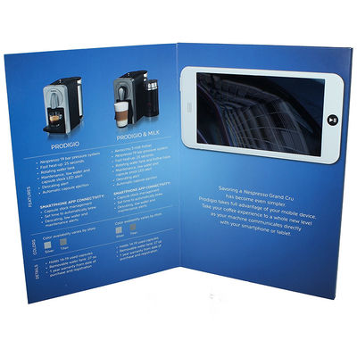 L'aperçu gratuit a limité 4,3 la brochure visuelle CMYK d'impression de pouce 1GB de carte visuelle habile d'invitation avec la Li-batterie 1000mah