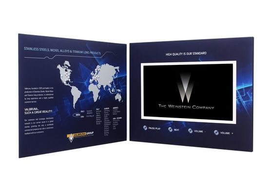 5" annonce visuelle d'écran de TFT, carte visuelle de brochure avec la batterie rechargeable